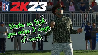 PGA 2K23 Sick shots TGC Ranked Skins [upl. by Arretnahs]