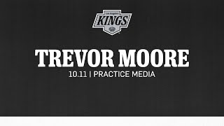 Forward Trevor Moore  1011 LA Kings Practice in Boston [upl. by Aicetel]