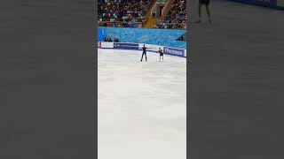 MishinaGallyamov  Open Skates 2023  3S in new short program [upl. by Virgel840]