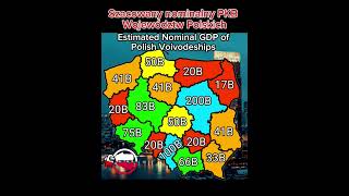 Estimated Nominal GDP of Polish Voivodeships  Szacowany nominalny PKB Województw Polskich mapping [upl. by Aretak118]