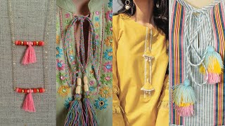 So Attractive Tassels Neck Designs 2024  Neck Designs With Tassels [upl. by Titus]