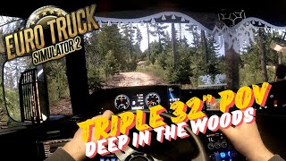 ETS2 Triple 32s GoPro POV  Forest Run on Crazy 1 to 1 modded map RPM  Rheinland amp Pfalz [upl. by Nur]