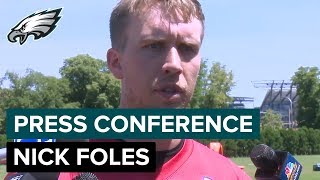 Nick Foles Talks New QB Coach Press Taylor amp More  Eagles Press Conference [upl. by Gambell]