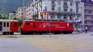 Glacier Express at BrigBrigue station [upl. by Brest]