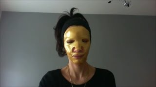 Gold BioCollagen Facial Mask  Masque au collagène du site Wish [upl. by Tibbs874]