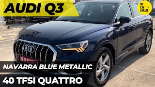 Audi Q3 40 tfsi quattro 2022  Navarra Blue Metallic  Interior and Exterior  Walkaround  audiq3 [upl. by Schnell]