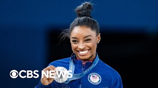 Simone Biles wins silver in womens gymnastics floor final [upl. by Ladin200]