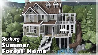 BLOXBURG Summer Forest Home Speedbuild  Roblox House Build [upl. by Dolphin]