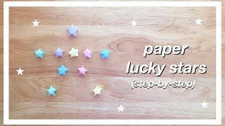 easiest PAPER STARS tutorial [upl. by Aicatsanna694]