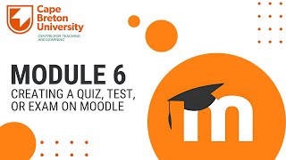 Moodle 101 Creating a Quiz Test or Exam on Moodle [upl. by Mathia]