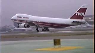 TWA 747100 727200 amp L1011 Landing at LAX [upl. by Helve]