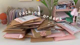 asmr packing orders 💌 no music or talking 1 hour real time  stationery trade unboxing [upl. by Anin]