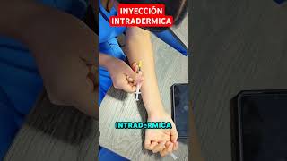 INYECCIÓN INTRADERMICA INYECCIÓN intradermica enfermería enfermera enfermero [upl. by Nojad]