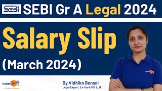 SEBI Legal 2024  SEBI Legal Salary Slip  By Vidhika Mam [upl. by Rma]