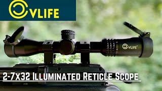 CVLife JackalHowl 1 27x32 Rifle Scope with Red amp Green Illuminated Reticle [upl. by Leiru]