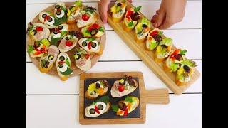 Canapes How To Make 4 Fast amp Easy Homemade Canapes  Simple amp Easy Recipe [upl. by Ellahcim]