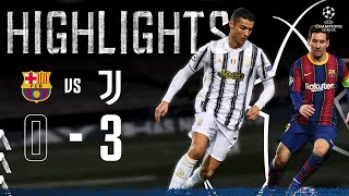 Barcelona 03 Juventus  Ronaldo amp McKennie Seal Top spot in Camp Nou  Champions League Highlights [upl. by Tullus]