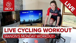 LIVE Indoor Cycling Workout  Manons Interval Training Session [upl. by Anaud]