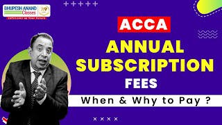 ACCA Annual subscription fees  Important Things to Keep in Mind [upl. by Dehlia853]