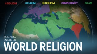 Animated map shows how religion spread around the world [upl. by Sheya]