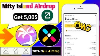 Get 500 Earn  nifty island airdrop in hindi  Playbux Airdrop Withdrawal🔥Zetachin Airdrop Earn xp [upl. by Barnaby]