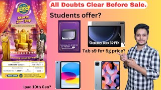 Flipkart BBD Sale Tablet Price  Students Offers in Flipkart  Tab S9 feIpad Price in Bdd Sale [upl. by Ivel940]