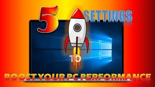 5 Settings to BOOST your PC Performance Tips and Tricks  The Tech Anomaly [upl. by Citarella]