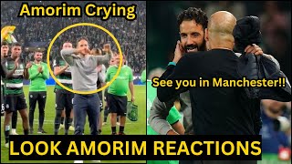 Ruben Amorim in TEARS after Sporting beat City 41 saying goodbye to Sporting fans  Man Utd News [upl. by Tooley]