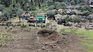 Huge Impact Crater from Lewotobi Volcano 5km from Summit [upl. by Akinirt229]