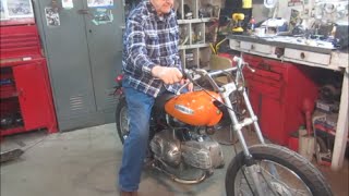 Dads 350 Aermacchi Harley Davidson 350 Sprint Scrambler Barn Find frame up rebuild [upl. by Casar481]