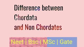 Difference between Chordates and Non Chordates zoology [upl. by Eoz253]