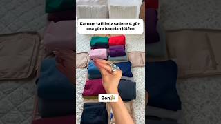 Bu sensin dediğin arkadaşına gönder😅Seyahat çantasına istediğini sığdır hemde hiç kırışmadan👜📏 [upl. by Sousa735]