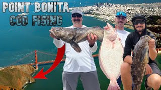 Bottom Bouncing BIG Swimbaits For Toothy Prehistoric Cali Cod  Point Bonita Fishing [upl. by Llenol]