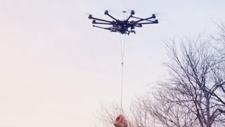 Drone airlifts turkey into deep fryer [upl. by Martelle347]