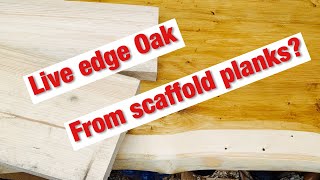 How to create a live edge desk  table top from cheap scaffold boards [upl. by Carlynne]