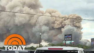 BioLab chemical plant fire in Georgia prompts evacuation orders [upl. by Annaicul]