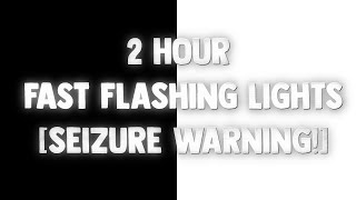 2 Hours Of Fast FLASHING LIGHTS Black amp White Screen  SEIZURE WARNING  Screensaver Disco Lights [upl. by Trebreh]