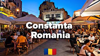 A Day In Romania 🇷🇴 Coastal City Constanta Night Life And Walkthrough [upl. by Nisaj362]