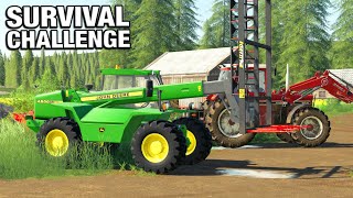 BUYING A TELEHANDLER  Survival Challenge No Mans Land FS19 Ep 55 [upl. by Atikan791]