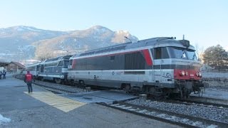 France SNCF Paris Austerlitz to Briancon overnight super pointes ski trains  22nd Feb 2014 [upl. by Lillis]