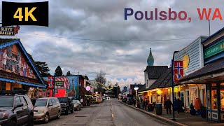 Downtown Poulsbo WA Driving Tour in Winter 2022 [upl. by Champagne]