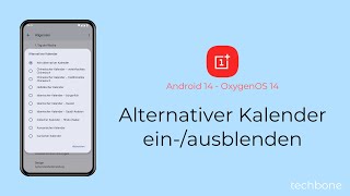 Alternativer Kalender einblenden oder ausblenden  OnePlus Android 14  OxygenOS 14 [upl. by Nirrej]