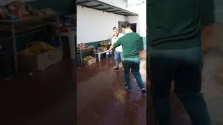 Person falls in comedic wet floor incident in Buenos Aires [upl. by Volotta]