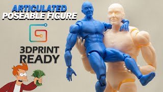 Articulated Poseable Figure  3DPrint Ready  Gumroad [upl. by Hughett]