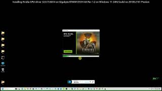 Nvidia GPU driver 320156614 on Windows1124H2261002161PGBB760MDS3HAXrev12 [upl. by Hanny]