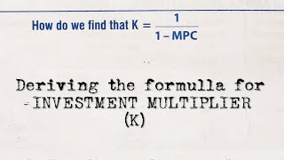 Investment multiplier formula derivation  Macro Economics  UGC NET 12th Economics CBSE Economics [upl. by Kurr]