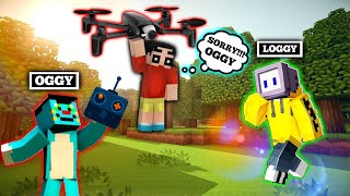 Oggy Take Revenge With Shinchan By loggy Drone  Minecraft  2 [upl. by Cire]