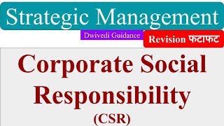 CSR Corporate Social Responsibility CSR Committee Function Schedule VII Strategic Management mba [upl. by Sela320]