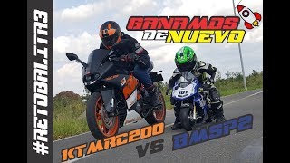 BATALLA DRAG RACE Y LLORADA ENTRE KTM RC200 Y MINIMOTO BMS POLINI 50CC RETO BALITA 30 [upl. by Bushore]