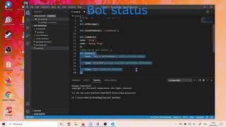 Status and customizable prefix  Discord Bot in Aoi js 2 [upl. by Nanreh650]